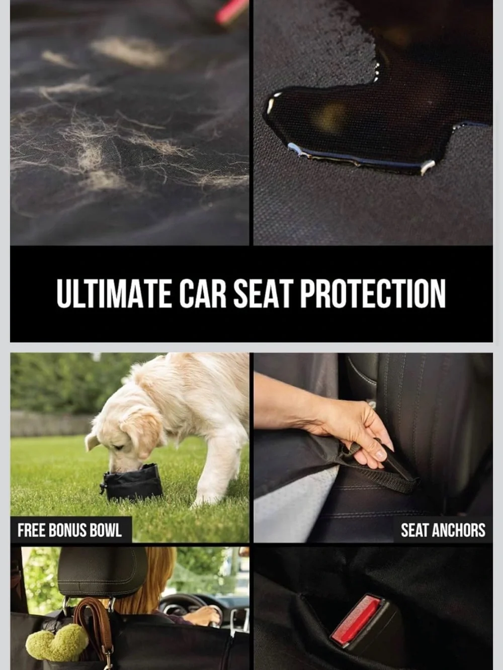 Waterproof Slip Resistant Dog Car Seat Protector/ Car & SUV Hammock
